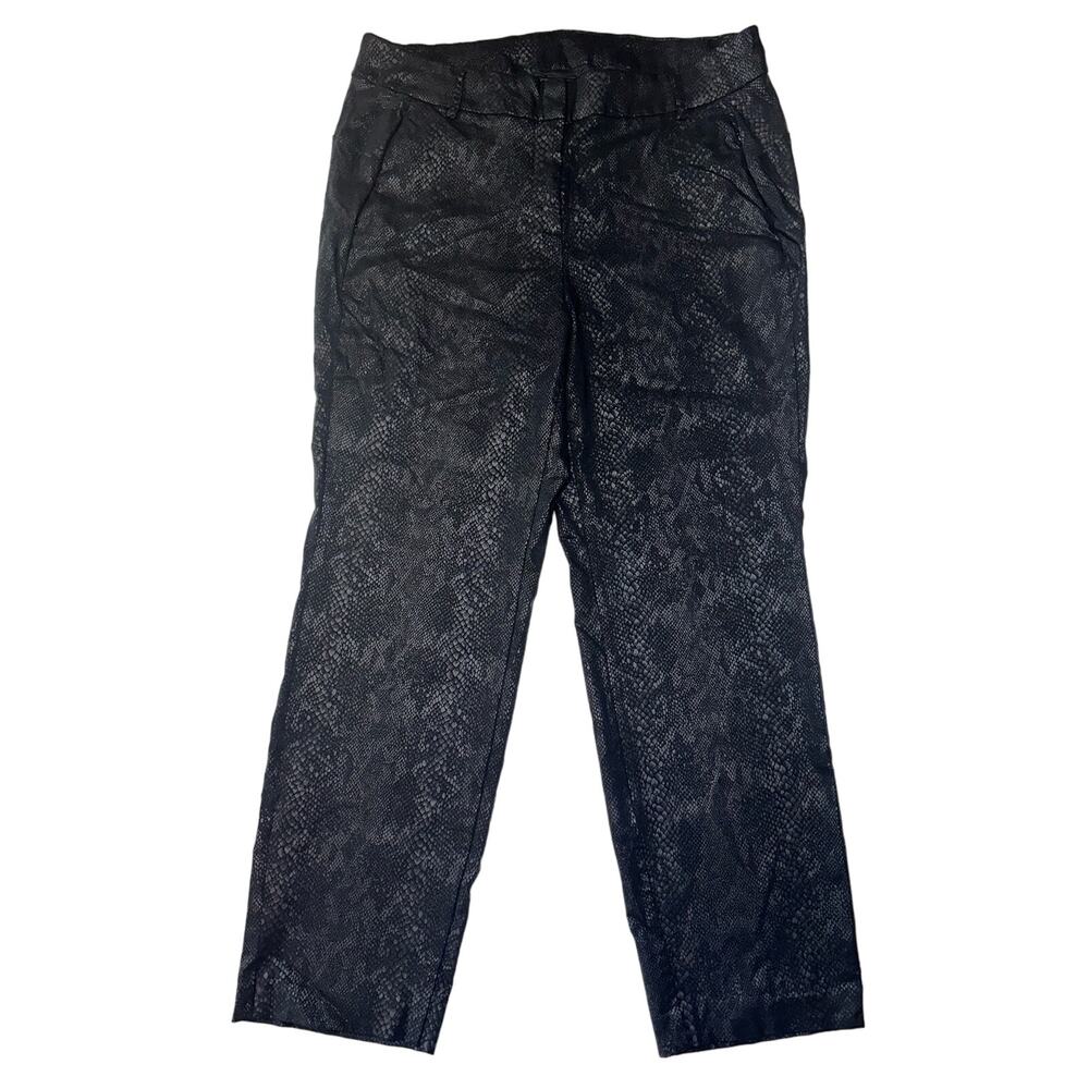 Lane Bryant Pants Womens Plus Size 16 Black Python Snake Print Ankle Stretch